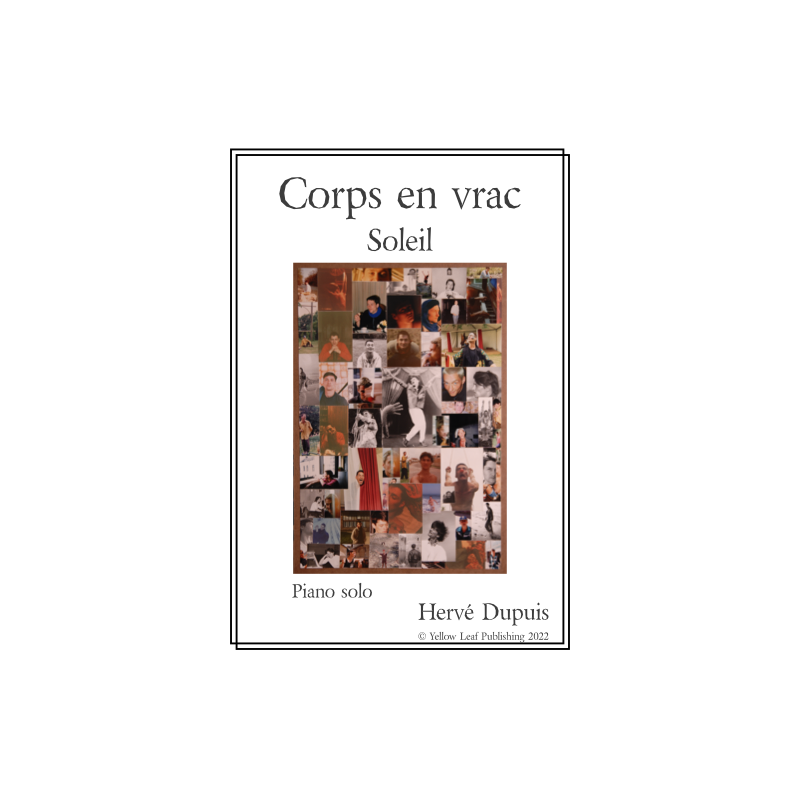 Partition numérique Soleil, extraite de l'album "Corps en vrac" par Hervé Dupuis