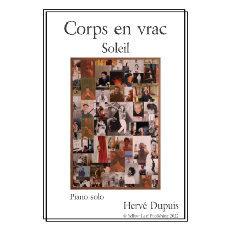 Couverture de la partition de Soleil, extraite de l'album "Corps en vrac" composé par Hervé Dupuis.