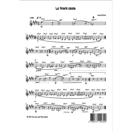 Le triste cours - lead sheet 1 page PDF A4